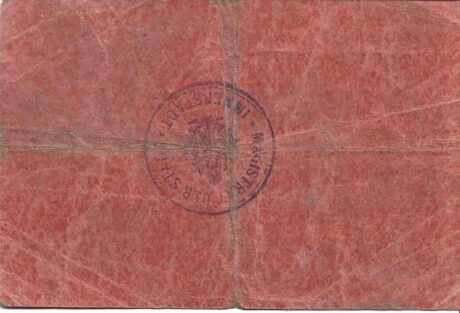 Реверс банкноты 50 fenigów (Niemcy) 1917