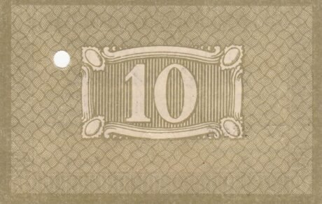 Реверс банкноты 10 marek (Niemcy) 1918