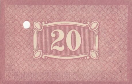 Реверс банкноты 20 marek (Niemcy) 1918