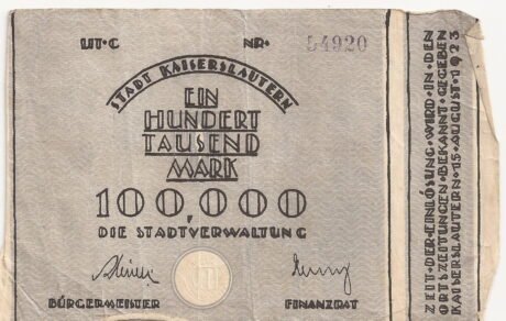 Аверс банкноты 100000 marek (Niemcy) 1923