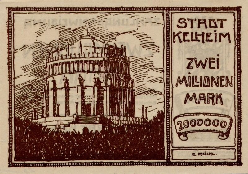 Реверс банкноты 2000000 марок (Германия) 1923 года