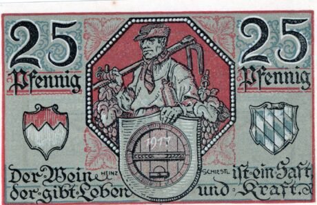 Реверс банкноты 25 fenigów (Niemcy) 1921