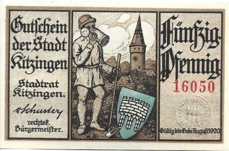 Аверс банкноты 50 fenigów (Niemcy)