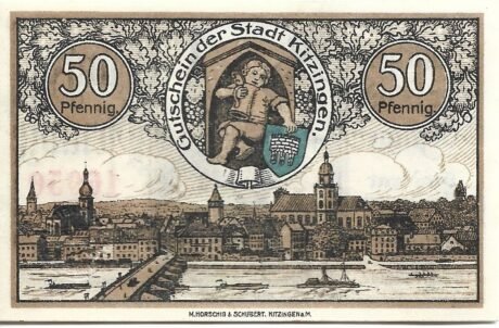 Реверс банкноты 50 fenigów (Niemcy)