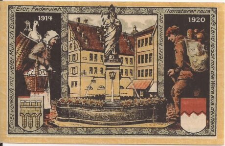 Реверс банкноты 50 fenigów (Niemcy) 1920