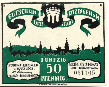 Аверс банкноты 50 fenigów (Niemcy) 1921