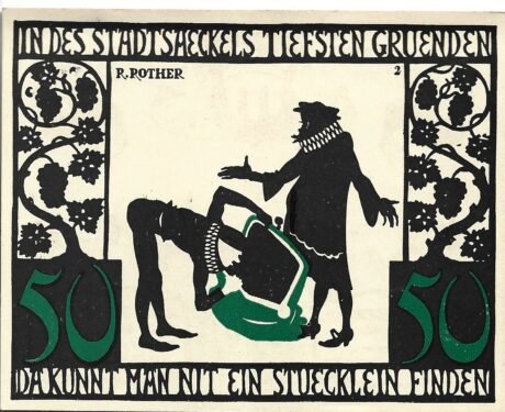 Реверс банкноты 50 fenigów (Niemcy) 1921