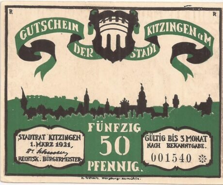 Аверс банкноты 50 fenigów (Niemcy) 1921