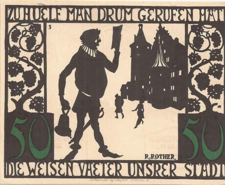 Реверс банкноты 50 fenigów (Niemcy) 1921