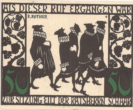 Реверс банкноты 50 fenigów (Niemcy) 1921