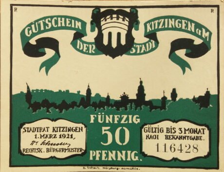 Аверс банкноты 50 fenigów (Niemcy) 1921