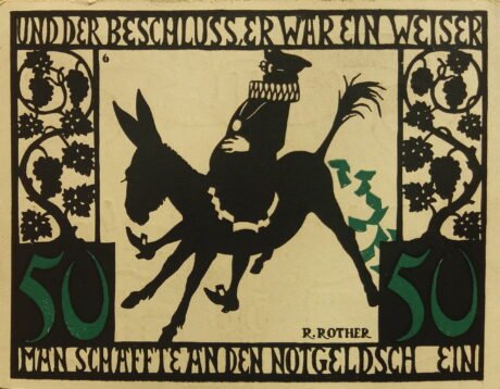 Реверс банкноты 50 fenigów (Niemcy) 1921