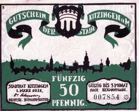 Аверс банкноты 50 fenigów (Niemcy) 1921