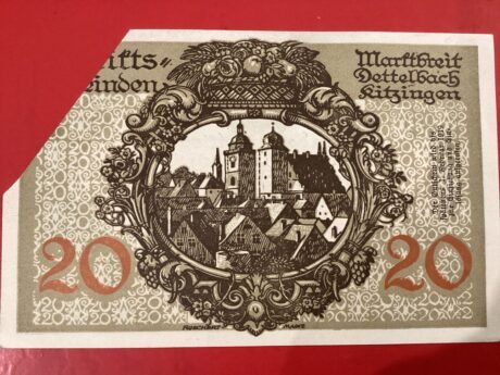 Реверс банкноты 20 marek (Niemcy) 1918