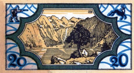 Реверс банкноты 20 пфеннигов (Германия) 1921 года