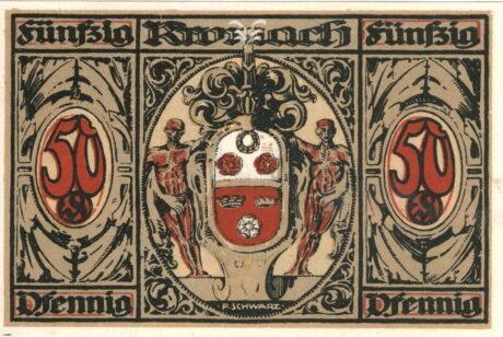 Реверс банкноты 50 fenigów (Niemcy) 1921