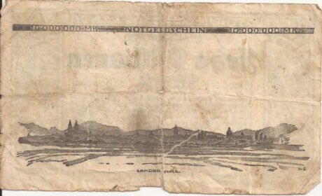 Реверс банкноты 10000000 marek (Niemcy) 1923