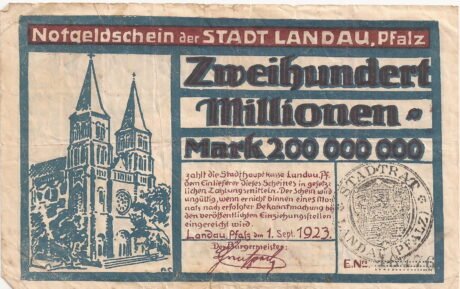 Аверс банкноты 200 000 000 marek (Niemcy) 1923