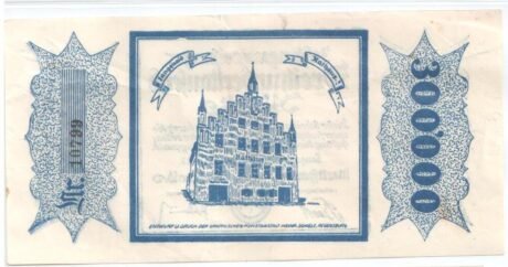 Реверс банкноты 300000 Marktsparkasse (Niemcy) 1923