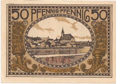 Реверс банкноты 50 fenigów (Niemcy) 1920