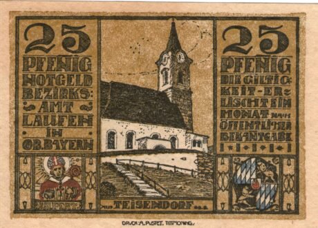 Аверс банкноты 25 fenigów (Niemcy)