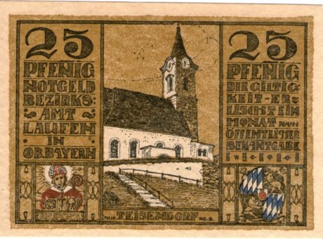 Аверс банкноты 25 fenigów (Niemcy) 1920