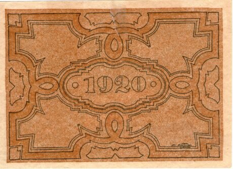 Реверс банкноты 25 fenigów (Niemcy) 1920