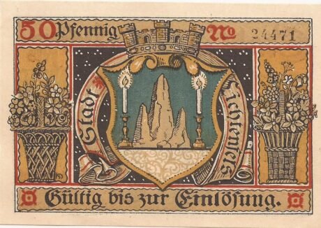 Реверс банкноты 50 fenigów (Niemcy) 1920