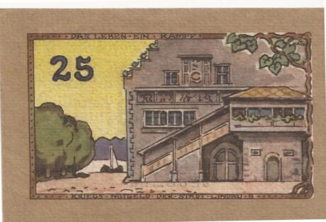Реверс банкноты 25 пфеннигов (Германия) 1919 года