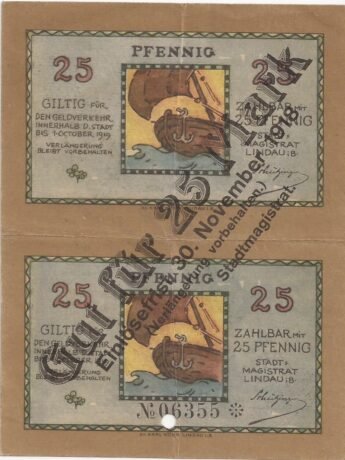 Аверс банкноты 25 марок (Германия)