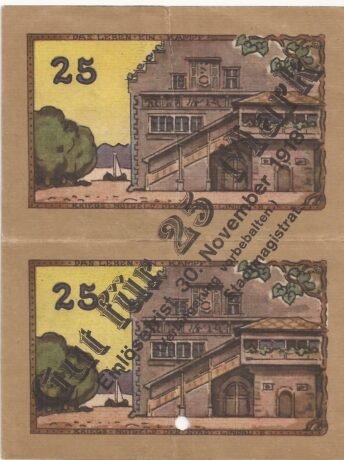 Реверс банкноты 25 марок (Германия)