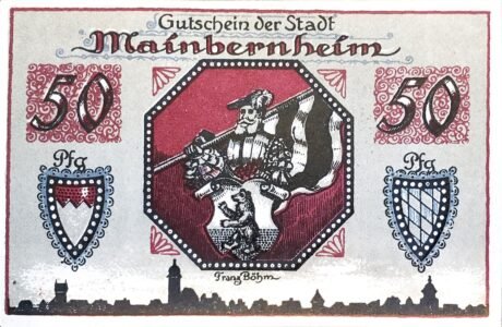 Реверс банкноты 50 fenigów (Niemcy) 1920