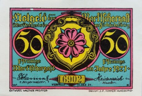 Аверс банкноты 50 fenigów (Niemcy)