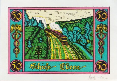 Реверс банкноты 50 fenigów (Niemcy)