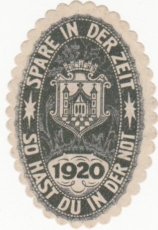 Реверс банкноты 10 пфеннигов Bezirkssparkasse (Германия) 1920 года