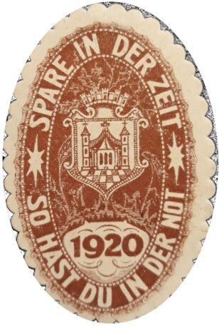 Реверс банкноты 25 fenigów Bezirkssparkasse (Niemcy) 1920