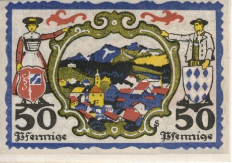 Реверс банкноты 50 fenigów (Niemcy) 1920