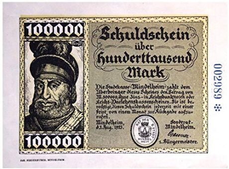 Аверс банкноты 100000 marek (Niemcy) 1923