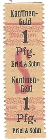 Аверс банкноты 1 fenig Ertel i Sohn (Niemcy) 1920