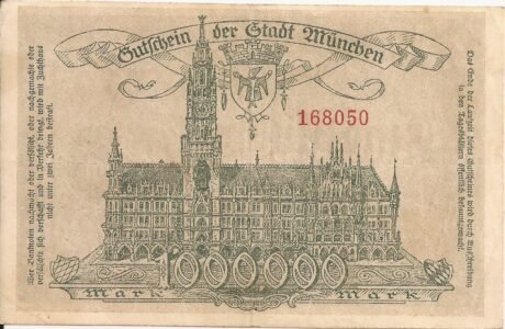 Реверс банкноты 1000000 marek (Niemcy) 1923