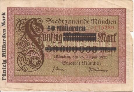 Аверс банкноты 50000000000 marek (Niemcy) 1923