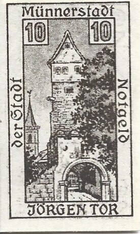 Реверс банкноты 10 fenigów (Niemcy) 1920