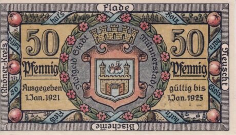 Аверс банкноты 50 пфеннигов (Германия) 1921 года