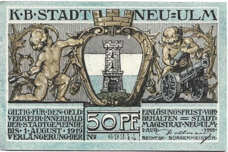 Аверс банкноты 50 fenigów (Niemcy) 1918