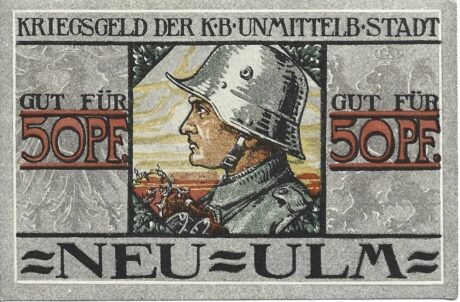 Реверс банкноты 50 fenigów (Niemcy) 1918