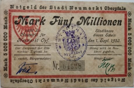 Аверс банкноты 5000000 marek (Niemcy) 1923
