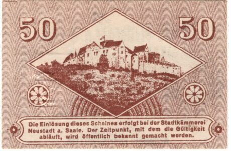 Реверс банкноты 50 fenigów (Niemcy) 1918