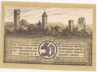 Реверс банкноты 50 fenigów (Niemcy) 1920