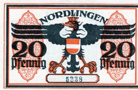 Реверс банкноты 20 fenigów (Niemcy) 1918