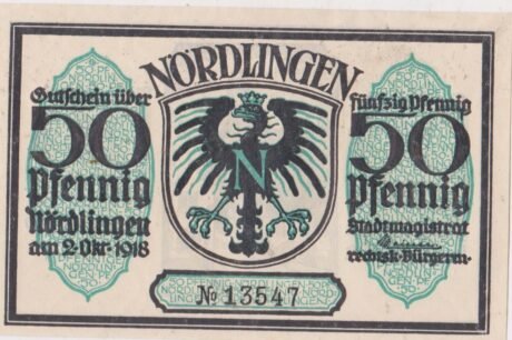 Аверс банкноты 50 fenigów (Niemcy) 1918